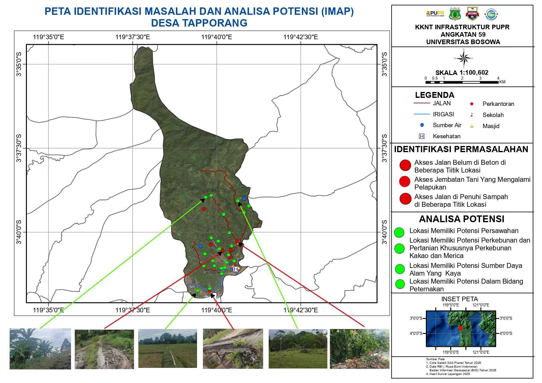 Peta IMAP Desa Tapporang